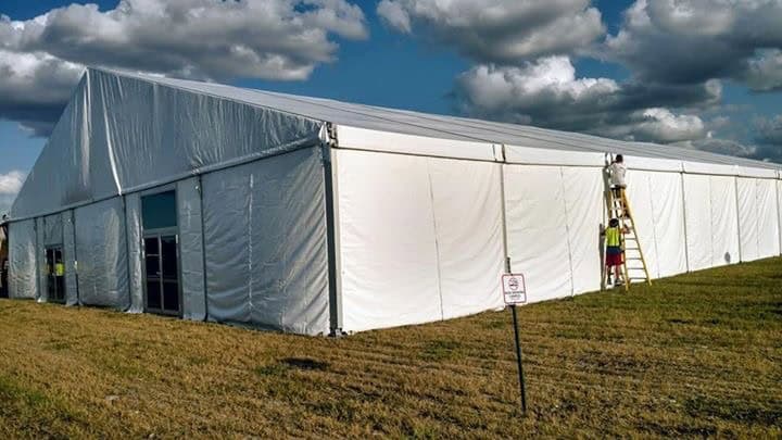 Preparing the staging area for utility infrastructure project