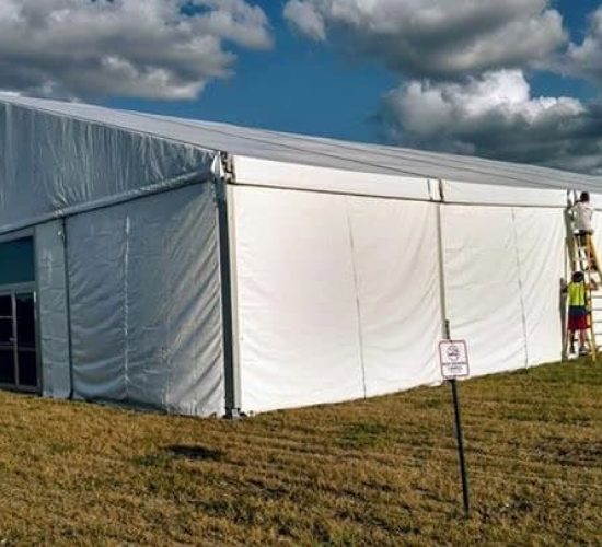 Preparing the staging area for utility infrastructure project