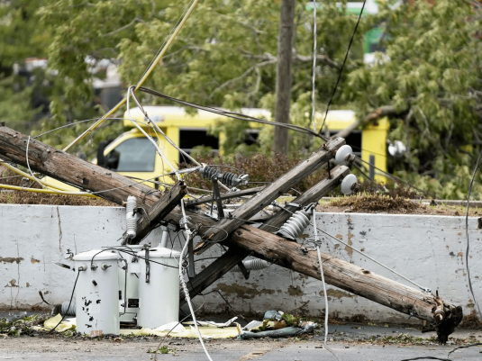 Hurricane Helene Response - Georgia 3-Pole and Wire-min