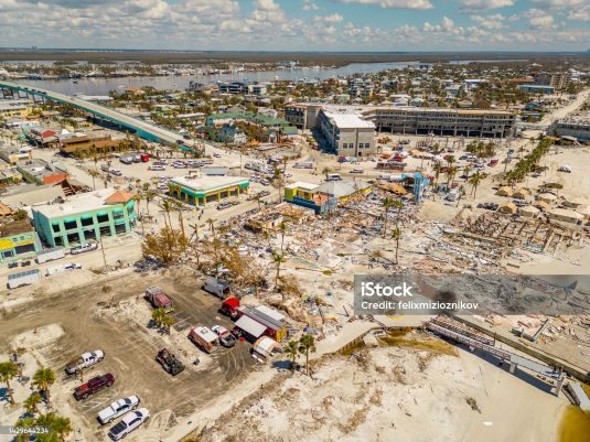 Massive destruction on Fort Myers Beach aftermath Hurricane Ian