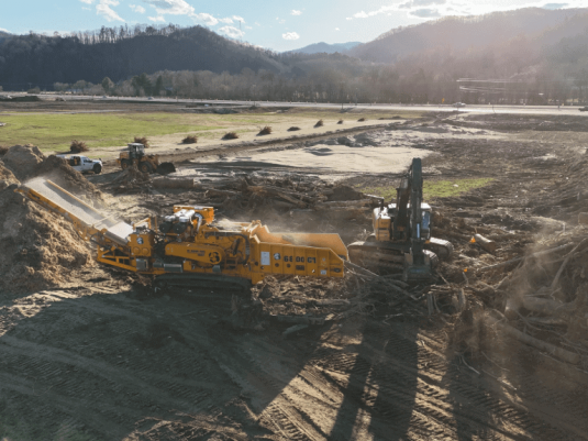Debris removal operations to support infrastructure project